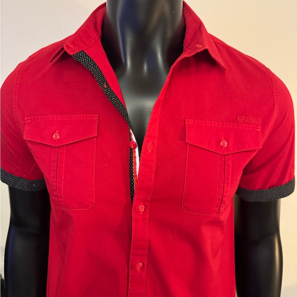 Guess Red Casual Button Down Shirt